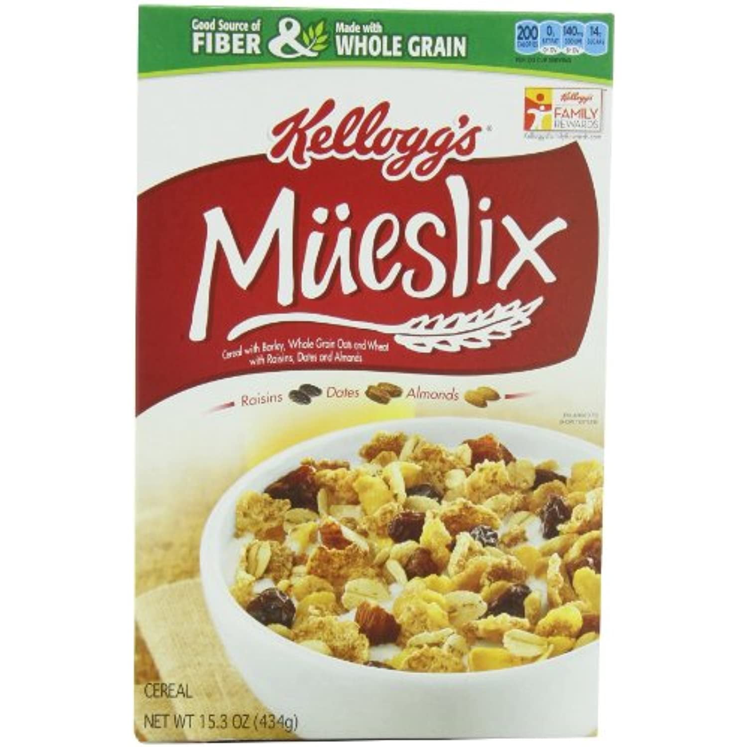 Kelloggs Mueslix, 15.3Ounce Boxes (Pack Of 5)