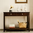 thumbnail image 3 of Gymax Console Table Accent Sofa Side Table with Drawer Shelf Entryway Espresso, 3 of 10