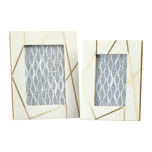 Creative Co-Op Resin Photo Frames, Set of 2 (4x6” and 5x7”)