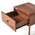 thumbnail image 4 of Starlight Canyon Home Mid Century Modern Nightstand, Walnut Wood Bedside Table With Drawer, 4 of 8