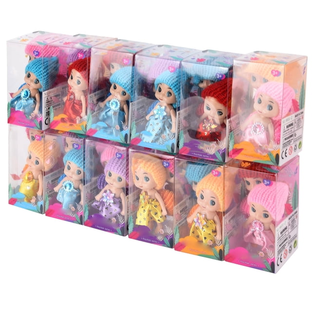Mini muñecas, 24 piezas de muñecas de niña, accesorios para mini muñecas, mini muñecas bebé, máxima confiabilidad