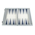 thumbnail image 3 of Manopoulos Minimalist Art Navy Blue 19 inch Leatherette Backgammon Set, 3 of 5