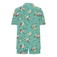 thumbnail image 6 of LEWKW 3 Piece Vacation Outfits for Women Flower Print Kimono Cardigan & Shorts Sets Summer Beach Lounge Wear Boho Floral Matching Cover up Suits, 6 of 6