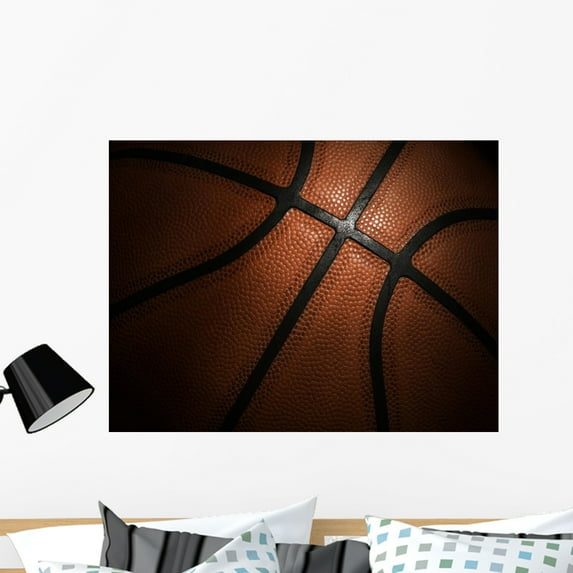 Basketball Close-up Wall Mural by Wallmonkeys Peel and Stick Graphic (36 in W x 27 in H) WM342373
