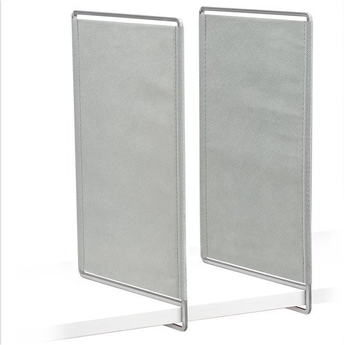 Lynk® Vela™ Shelf Dividers Closet Shelf Organizer (Set of 2) Silver
