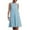 Blue, variant on IROINNID Women's Sleeveless Shift Dress Round Neckline Holiday Summer Party Beach Loose Dress Strapless Dress