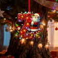 thumbnail image 5 of Colgante acrílico para árbol de Navidad | Adorno con inicial de 26 letras para decoración navideña | Regalo familiar personalizado para fiestas navideñas | Decoración para el árbol del hogar, 5 of 5