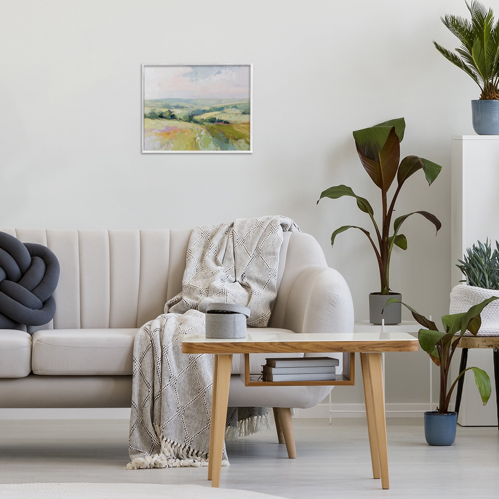 Stupell Industries Endless Green Hills White Framed Giclee Art, design by Svetlana Aleynikova