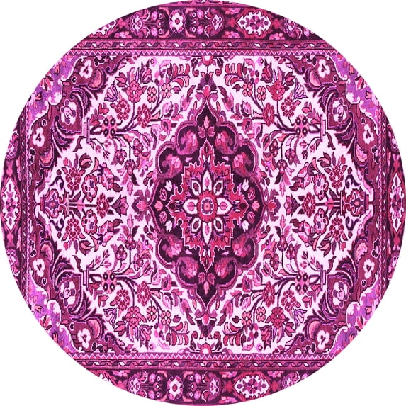 Ahgly Company Indoor Round Persian Pink Traditional Area Rugs, 8' Round