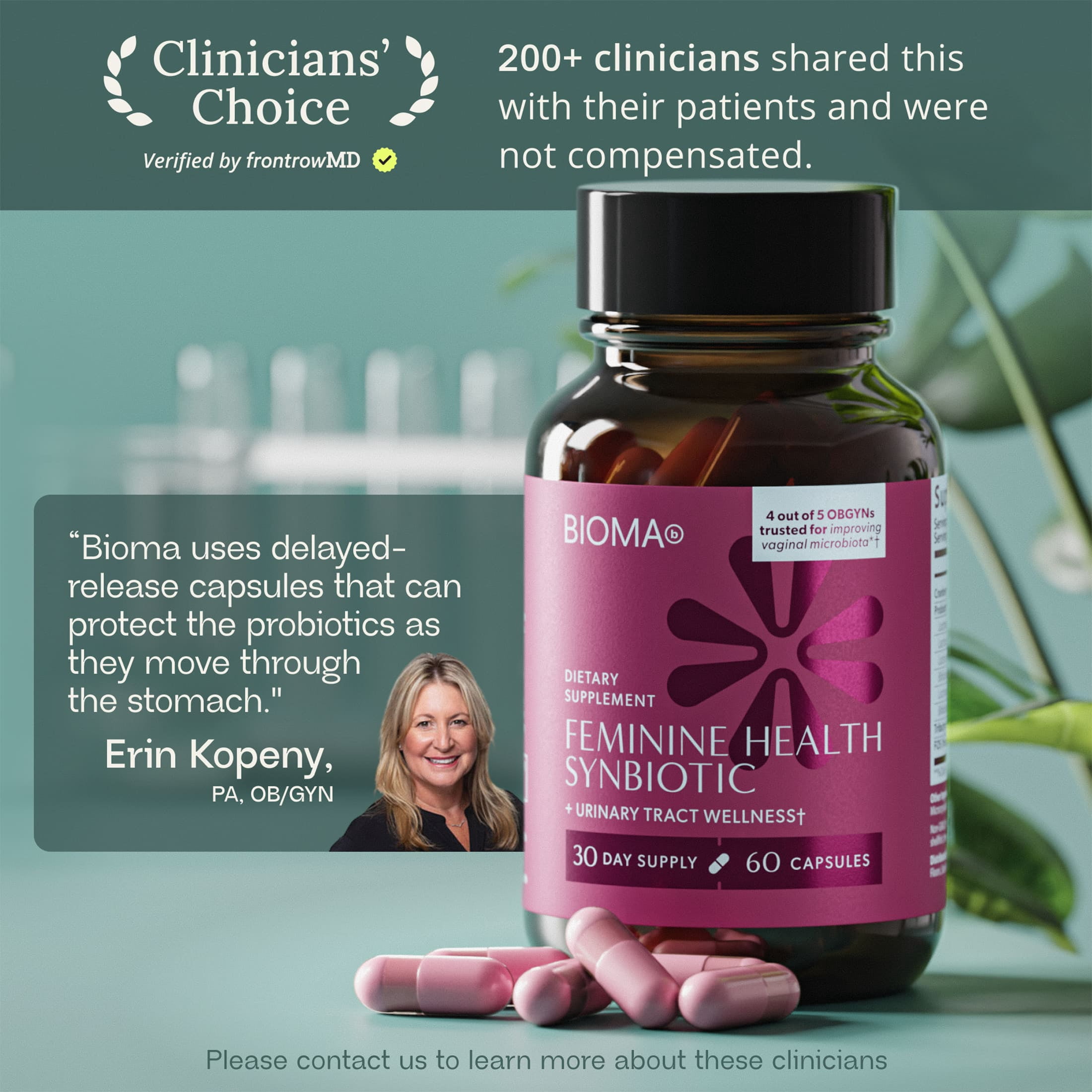 BIOMA Feminine Health Synbiotic, 60 ct / 30 serv.