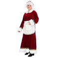 thumbnail image 2 of Mrs. Claus Costume for Women Plus Size Outfit Chirstmas Adult Santa Dress with Apron Wig and Glasses for Cosplay Party -3XL, 2 of 7
