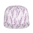 thumbnail image 2 of Daiia Lavender Flowers print Flat Bill Hats Flat Brim Trucker Cap Baseball Cap Adjustable Classic Low Profile Hat Unconstructed Plain Cap, 2 of 9