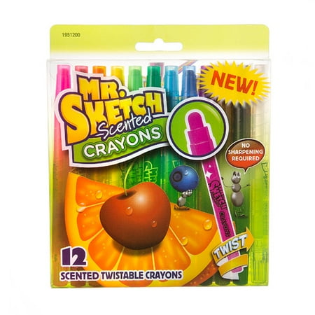 Mr. Sketch Scented Crayons: Twistable, 12 Colors