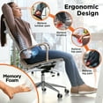 thumbnail image 2 of BLACK+DECKER Memory Foam Lumbar Pillow Back Cushion with Massage Points, Blue/Gray, 2 of 7
