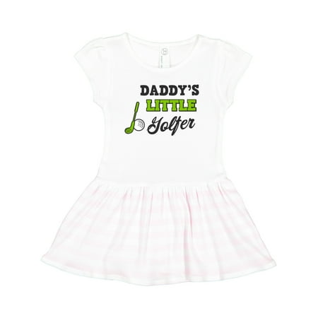 

Inktastic Daddys Little Golfer with Golf Club and Ball Gift Toddler Girl Dress