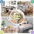 thumbnail image 4 of Yellow Lemon Fruit Berries Beige Pattern Square Tablecloth,Waterproof Square Table Cover,Wipeable Spillproof Washable Table Cover for Home Kitchen Party Decor 42"X42"(107x107cm), 4 of 6
