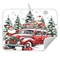 thumbnail image 5 of Ryvnso Christmas Trees Santa Claus Dish Drying Mat for Kitchen Countertop 16x18 Small Dish Pad Drainer Rack Dish Sink Mats, 5 of 7