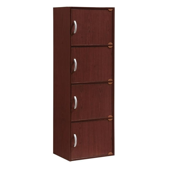 Hodedah Imports 1.33 ft. 4 Door Cabinet
