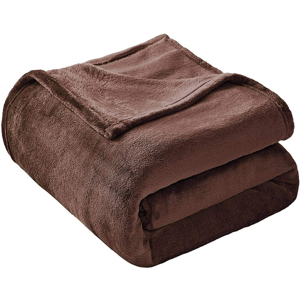 Bedding Fleece Blanket Queen Size Grey 300GSM Luxury Bed Blanket Fuzzy