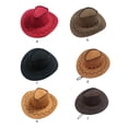 thumbnail image 5 of Sonducket Adults Portable Fashion Western Style Cowboy Photography Wide Hat Headwear Banquet Cosplay Decor Brim Cap Prop Type2 NO2 Sonducket PS2515-04, 5 of 5