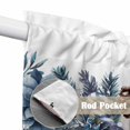 thumbnail image 4 of Blue Christmas Poinsettia Swag Valances for Windows 2 Pack, Kitchen Window Curtains 36 Inch Length, Xmas Botanical Balls Snowflake Privacy Swag Curtains for Living Room/Bathroom 36"x36", 4 of 8