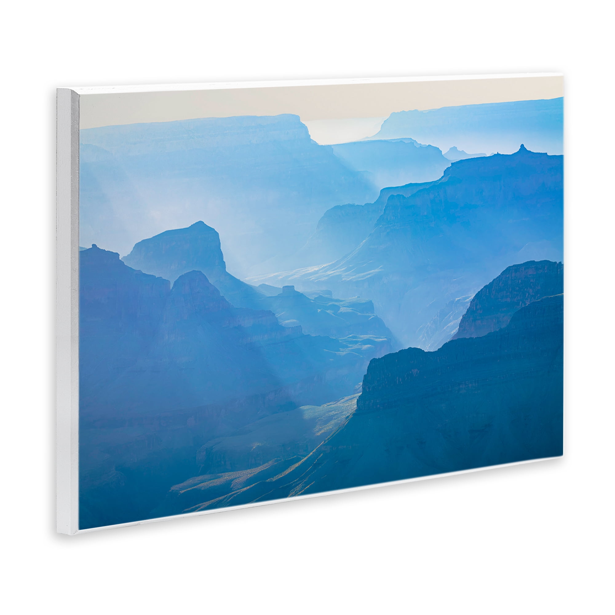 Stupell Industries Blue Sunlit Peaks Landscape & Nature Photography Unframed Art Print Wall Art, 19 x 13