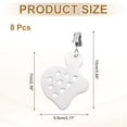 thumbnail image 2 of Uxcell 8 Pack Pesas para Manteles de Acero Inoxidable con Clips Metálicos Forma de Tortuga 5.5x7cm para Decoración de Picnic al Aire Libre Plata, 2 of 6