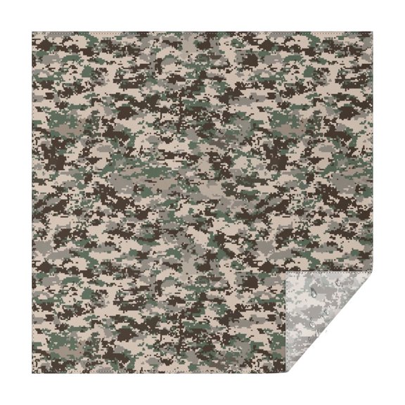 Camouflage Square Tablecloth 42x42in(107x107cm) – Waterproof Polyester Printed Table Cover, Wrinkle Resistant & Washable for Kitchen Dining Picnic Party Decor