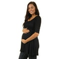 thumbnail image 3 of 24/7 Maternity Women's 3/4-sleeve Tunic, 3 of 14