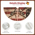 thumbnail image 3 of Daiia Patriotic Deer Soldier Salute Drawing Merry Christmas Tree Skirt , Xmas Large Lace-up Tree Skirt, Santa Snowflakes Rustic Home Decorations New Year Party Farmhouse Decor-48", 3 of 6