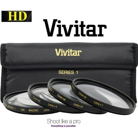 4-Pcs +1/+2/+4/+10 Vivitar Close Up Macro Lens Kit For Nikon D3400 D5600 (55mm