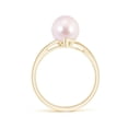 thumbnail image 2 of ANGARA Solitaire Japanese Akoya Cultured Pearl Bypass Split Shank Ring in 14K Yellow Gold for Women | June Birthstone, Birthday, Anniversary, Jewelry Gift for Women | Natural Pearl Ring, 2 of 8
