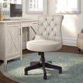 thumbnail image 2 of Pemberly Row Mid Back Traditional Fabric Office Chair in Cream, 2 of 7