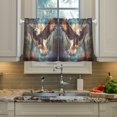thumbnail image 5 of Wobogo Eagle Soaring in The Sky Kitchen Curtains 2 Piece Set Farmhouse Country Style Light Filtering Small Window Drapes Suitable for Bathroom Laundry Room and RV 27x36in, 5 of 9