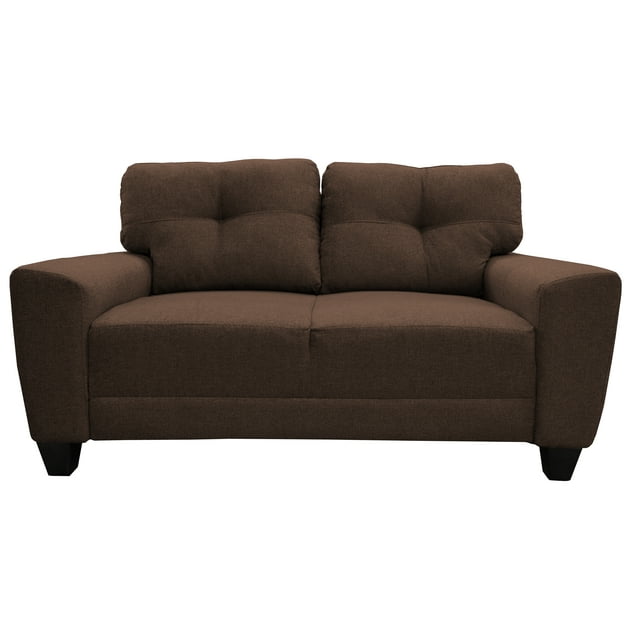 Love seat El Bazar Store Sidney Lino Chocolate 2 plazas, Modular, Moderno, Sala, Sofa