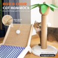 thumbnail image 2 of Beach Chair Cat Hammock, Elevated Cat Beds for Indoor Cats, Original Cozy Lounger with Sisal Scratcher and Toy Ball, 2 of 12