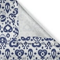 thumbnail image 4 of Ambesonne Navy Blue Valance Pack of 2, Vintage Ikat, 42"X12", Blue White, 4 of 5