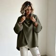thumbnail image 6 of Coats For Women Short Fuzzy Cuff Draped Collar Loose Fit Outerwear Solid Color Long Sleeve Casual Jacket For Fall Winter, 6 of 6
