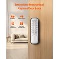thumbnail image 2 of KFFKFF Non-Electronic Keyless Entry Door Secure, 14 Key Non-Digital Door Secure, Non-Electronic Keypad Door Handle, One-Sided Stainless Steel Water-Resistant Keyless Entry, 2 of 9