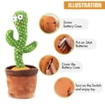thumbnail image 5 of Cactus bailarín - Juguete de cactus que canta y baila para niños, adultos - Juguete de cactus parlante de felpa con 120 canciones - Cactus que canta Sincero Hogar, 5 of 5