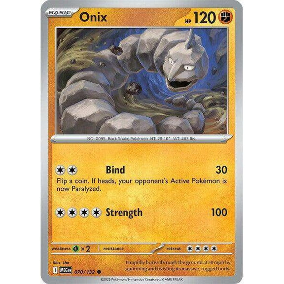 Pokemon ME01: Mega Evolution Common Onix #70