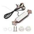 thumbnail image 1 of cartuchos de recogida Guitarra Magnética de bobina única Pastilla silenciosa Guitarra acústica popular Pastilla de orificio de sonido Pastilla de guitarra eléctrica Cableado con perillas de volumen y Tomshoo  cartuchos de recogida, 1 of 6