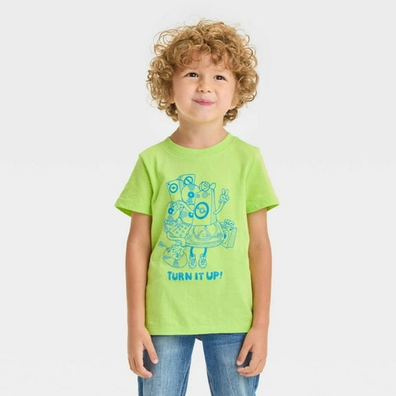 Toddler Boys' Short Sleeve Turn It up Graphic T-Shirt - Cat  Jack™ Green 5T