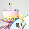 thumbnail image 3 of Wadada 10 Pcs Love Heart Cake Topper Cake Decoration for Valentine's Day Wedding Mother's Day, Acrylic Gold Cupcake Topper Picks Love You Letter Cake Topper for Party Cake Desserts Decor Supplie, 3 of 6