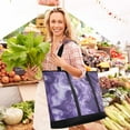 thumbnail image 6 of Large Hand-held Ice Pack Picnic Bag Insulation and Refrigeration Suitable for Shopping Picnics and Camping Purple Lava, 6 of 8
