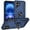 Blue, variant on TJS for iPhone 17 Phone Case, Impact Resistant Hybrid Metal Ring Magnetic Support Kickstand Cover (Blue)