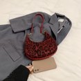thumbnail image 3 of Bolso Crescent para Mujer Con Leopardo Hobo Cuero PU El () Rojo, 3 of 5
