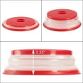 thumbnail image 3 of Foldable Microwave Cover With Sieve For Fruit And Vegetables, Microwave Cover, Diameter 27 Cm, Height 8.5 Cm, Dishwasher Safe Accessory, Bap Free And Non-Toxic， Red, 3 of 7