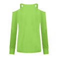 thumbnail image 5 of Blouse Femme Mode Col en V Manches Longues Automne Imprimé Électrocardiogramme Épaule Dénudée Ample, 5 of 5