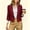 *Wine, variant on ClodeEU Women's Lapel Single Button 3/4 Sleeve Cropped Blazer,Lightweight Casual Work Jacket Beige,Women's Plus L